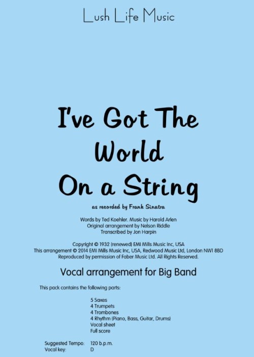 I'VE GOT THE WORLD ON A STRING (Sinatra) (Vocal)